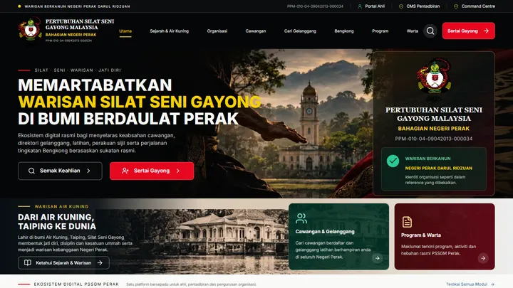 Pratonton GayongX — Website, Account & CMS