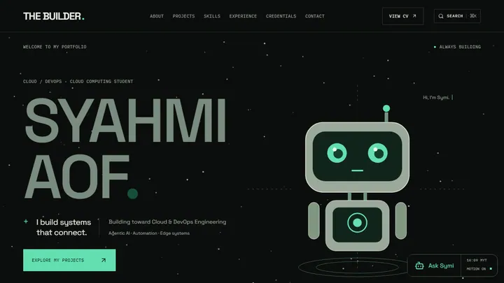 Pratonton Website Portfolio Syahmiaof